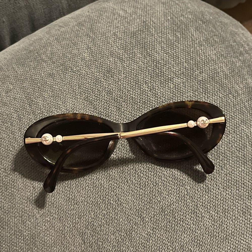 Chanel Acetate Pearl Sunglasses 5428-H Tortoise